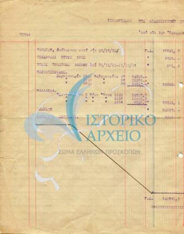 Απολογισμός οικονομικής διαχείρισης ΤΠΣ Καΐρου 1923 - 1925, σελ. 1
